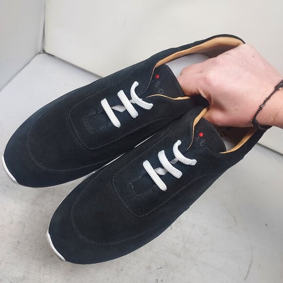 Kiton MENS Suede Low Top Black Sneaker main image 5